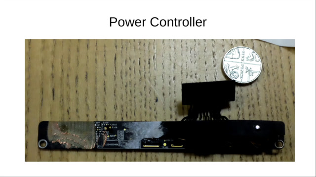 Un contrôleur d'alimentation détruit lors de l'opération.