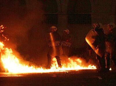 Les affrontements à Exarcheia