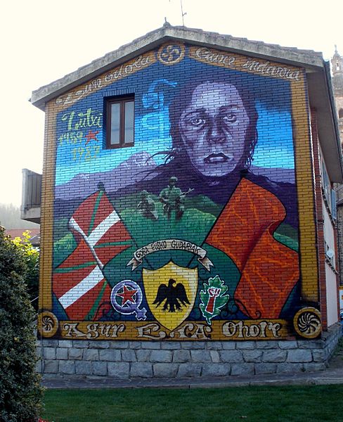 Une fresque en l'honneur de Luzia Urigoitia Ajuria