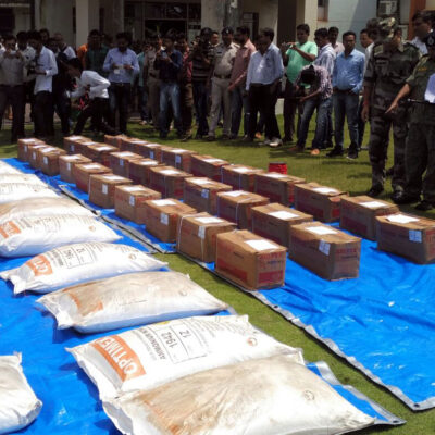 Saisie d'explosif par la police du Bastar