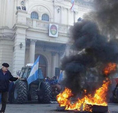 La manifestation à Paraná