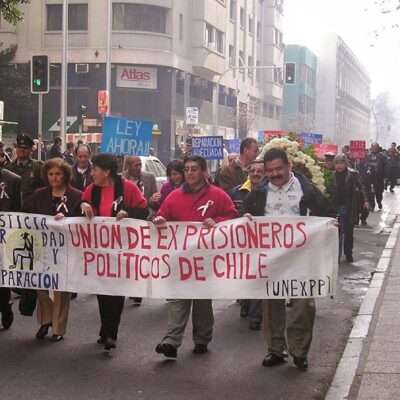 Manifestation de l'Unión de Ex Prisioneros Políticos de Chile