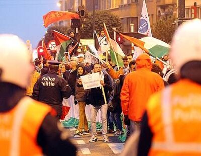 Manifestation au match Belgique-Israël