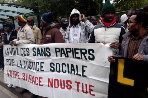 La tête de la manifestation de ce lundi