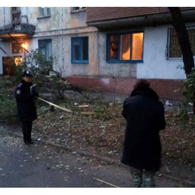 L'immeuble peu après l'attaque