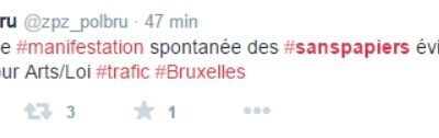 Sur Twitter, la police annonce une manifestation spontanée.