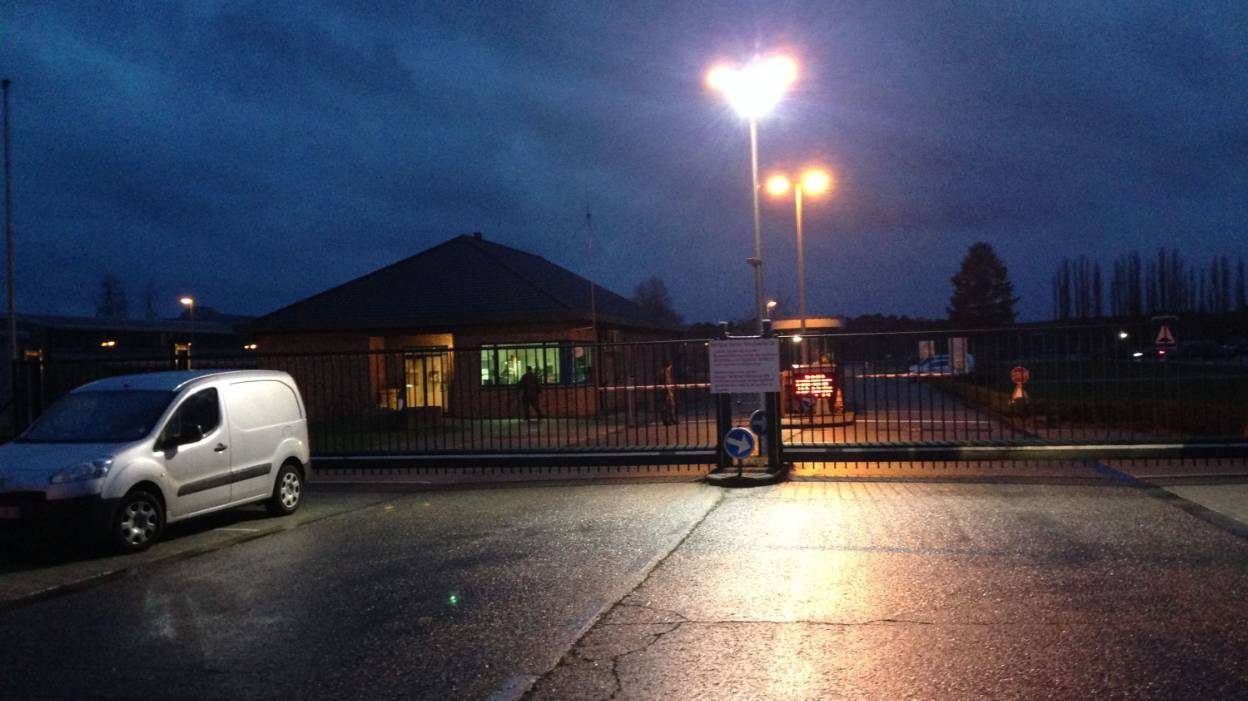 L'entrée de la caserne d'Heverlée