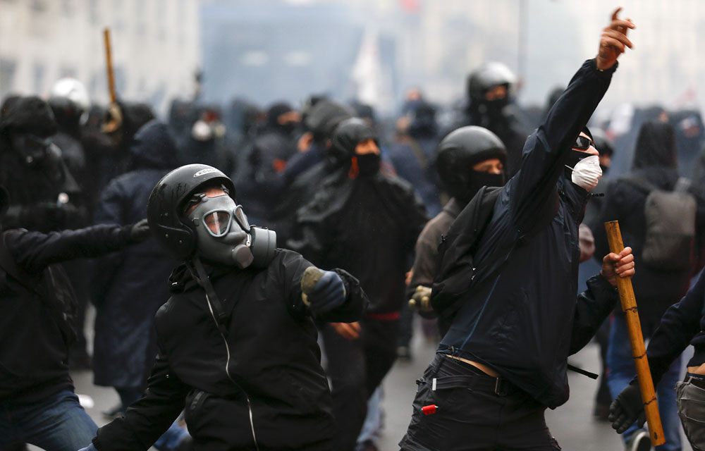 Les affrontements de mai 2015 à Milan