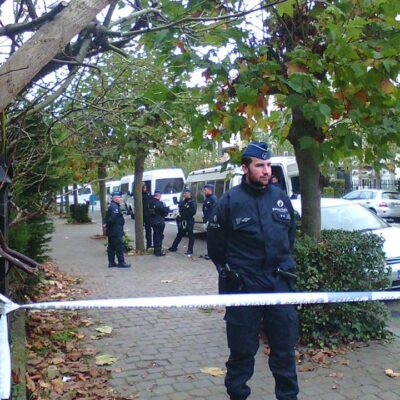 Le dispositif policier avenue Demolder