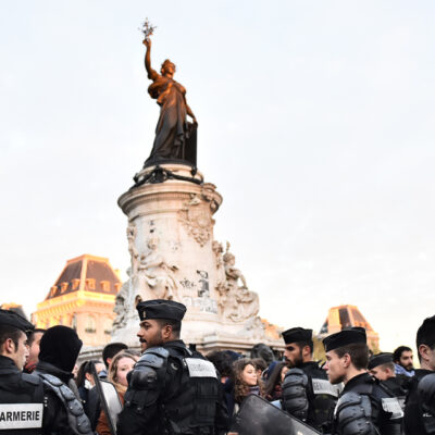 La manifestation place de la République
