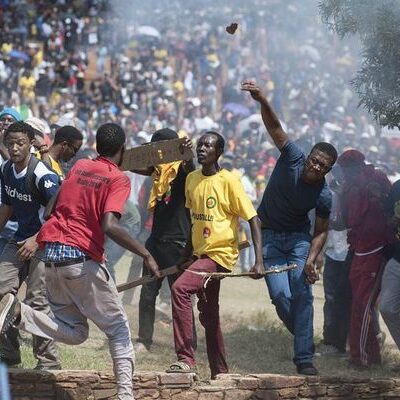 Manifestants étudiants du TUT de Johannesburg