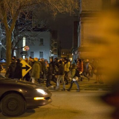 La manifestation à Montréal
