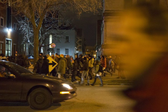 La manifestation à Montréal