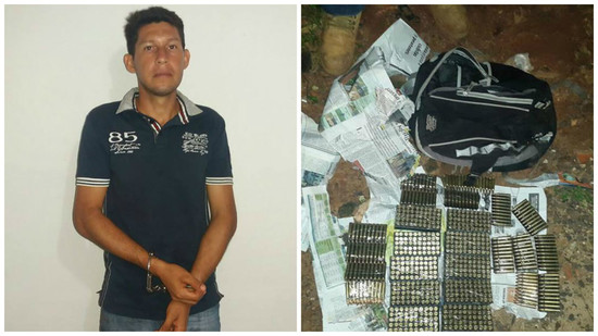 José Domingo Duran Martinez et les munitions saisies