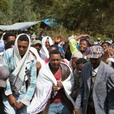 Obsèques le 17 décembre 2015 dans le village de Yubdo d'un homme tué lors de manifestations dans la région d'Oromia