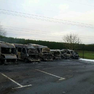 le parking de la maison d’arrêt du Val-d’Oise à Osny