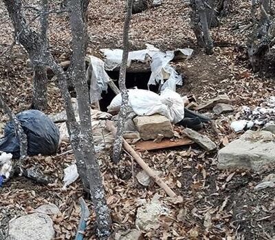 Un des refuges souterrains découverts par les commandos turcs