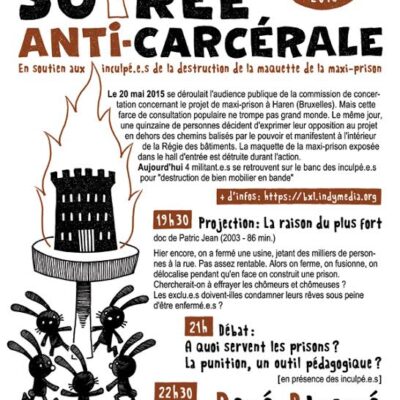 Soirée anti-carcérale en solidarité avec les inculpés.