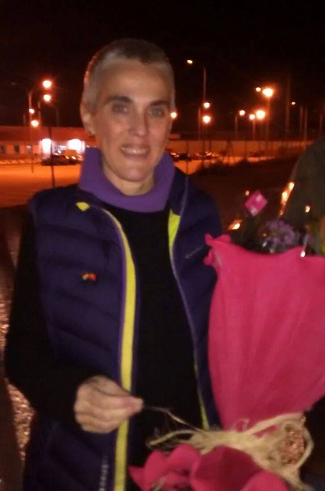 Arantza Díaz à sa sortie de prison