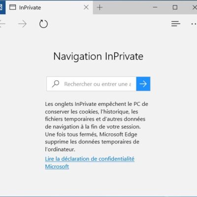Le mode de navigation pas du tout privée de Microsoft Edge