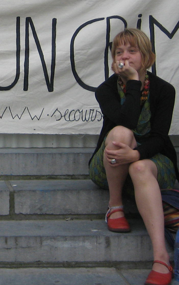 Florence, lors d'un rassemblement au palais de justice 