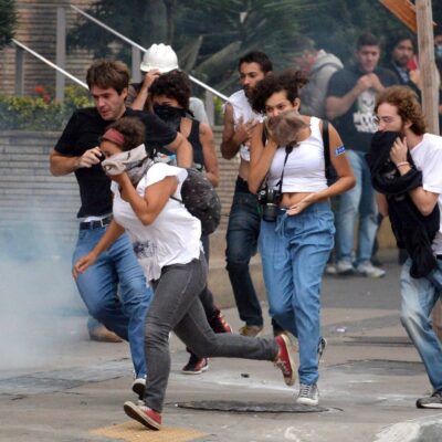 Gaz lacrymogènes à Sao Paulo