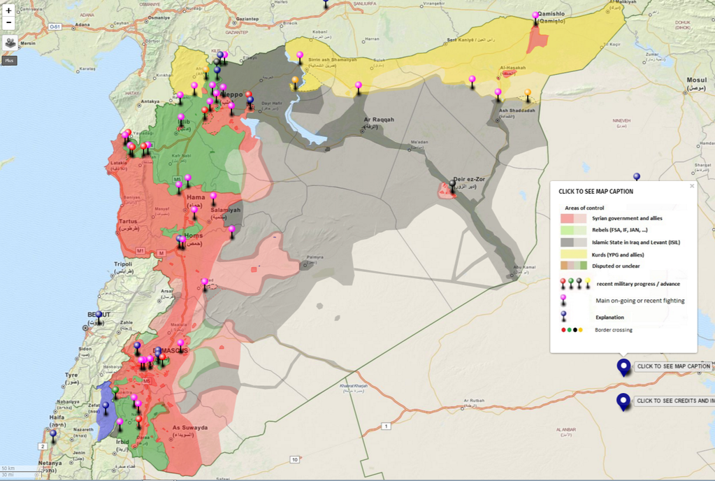Situation syrienne au 3 janvier 2016