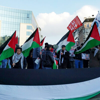 Le rassemblement place Schumann