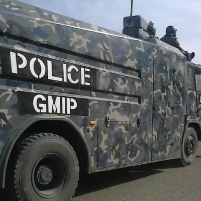 Police antiémeute à N'Djamena
