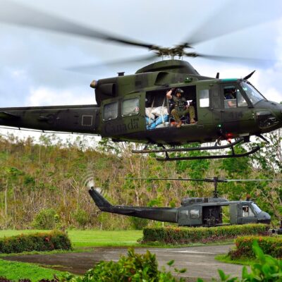 Deux hélicoptères UH1H ont immédiatement été envoyés sur les lieux de l'embuscade