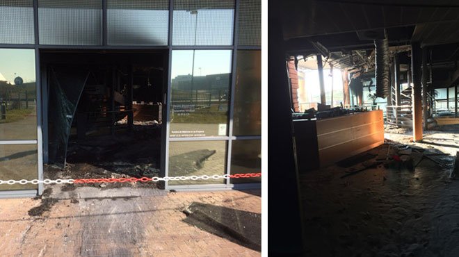 L'hall de l'IPG à Gosselies ce matin