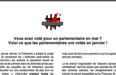 Tract contre les MPR, en 2003