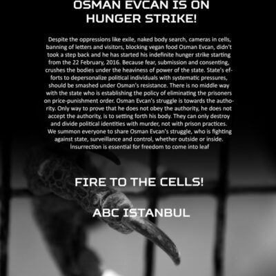 Osman Evcan en grève de la faim