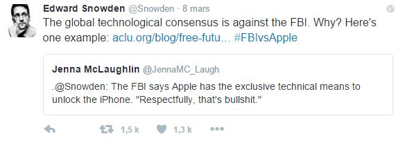 Snowden pense que le FBI 