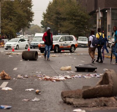 Le centre de Johannesburg vendredi