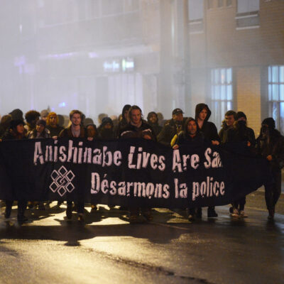La manifestation d'hier soir à Montréal