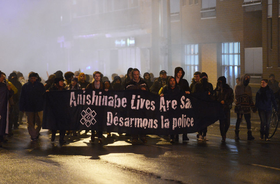La manifestation d'hier soir à Montréal