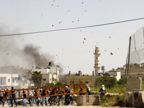 Caillassage à Hébron