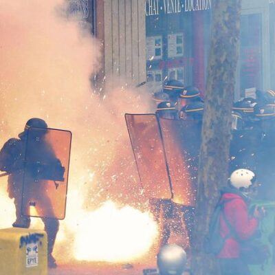 Affrontements hier en France