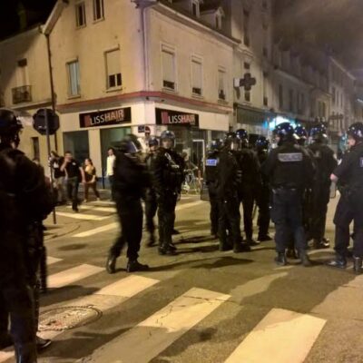 Déploiement policier hier soir à Grenoble