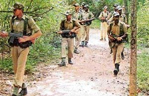 Patrouille anti-guérilla de la police du Jharkhand