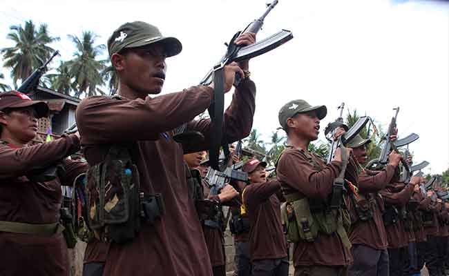 Un groupe de guérilleros lors des dernières libérations