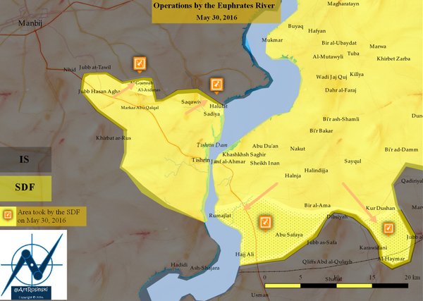 Le front de Manbij réouvert.