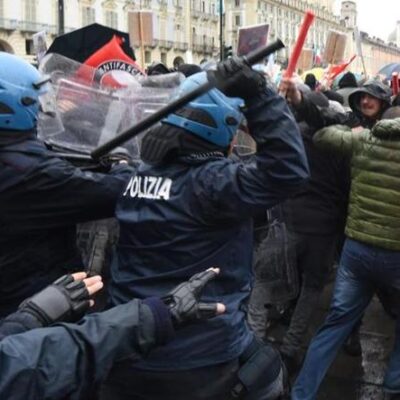 Incidents le 1er Mai à Turin
