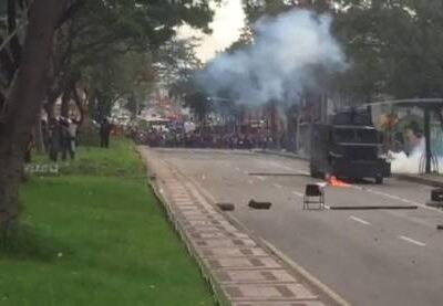Affrontements hier vendredi à Bogota