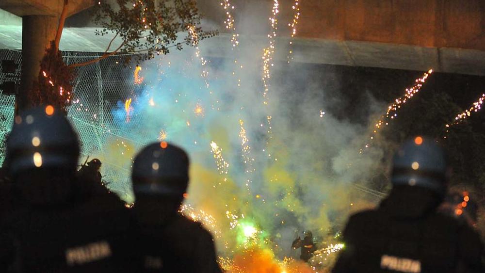 Les affrontements à Chiomonte