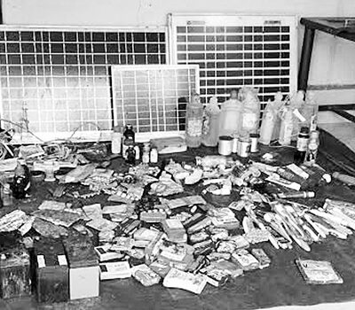 Le matériel récupéré par la police