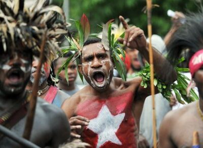 Manifestants indépendantistes papous