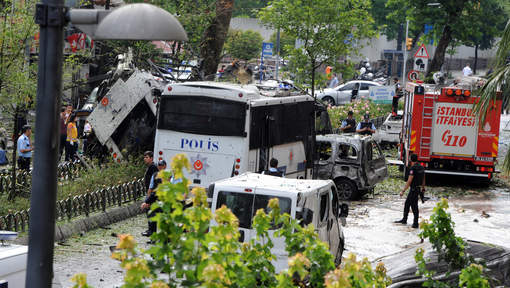 Le théâtre de l'attaque de ce matin à istanbul