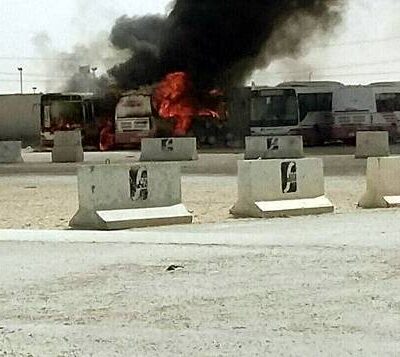 Camions de la société incendiés par les ouvriers non payés